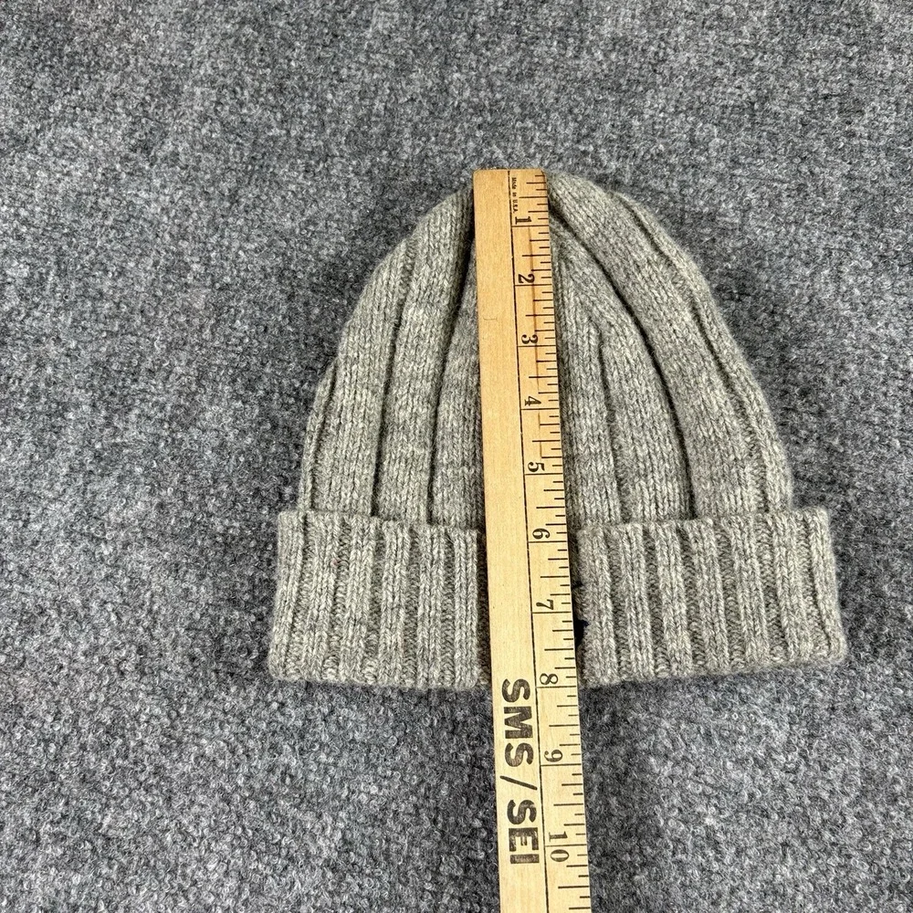 Polo Ralph Lauren Beanie Boys Gray Wool Blend Ribbed Knit Pony Logo Preppy Kids